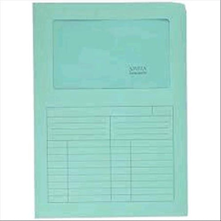 BLASETTI SINTEX CARTELLINA A L CON FINESTRA IN CARTA 297X210MM A4 COL. ACQUA MARINA CONF 50 Pz.