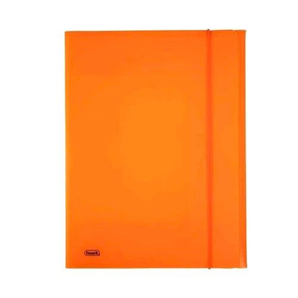 FAVORIT NEON CARTELLE 3 LEMBI C/ELASTICO IN PP 240X330MM A4 COL. ARANCIO