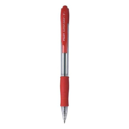 PILOT SUPER GRIP PENNA A SFERA A SCATTO ROSSO PUNTA CONICA 0.70mm CONF 12 Pz.