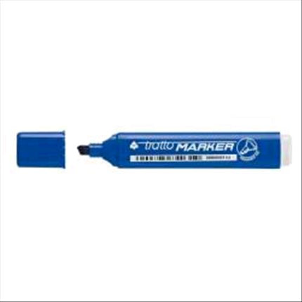 TRATTO MARKER MARCATORE PERMANENTE BLU PUNTA A SCALPELLO 1/5 mm CONF 12 Pz.
