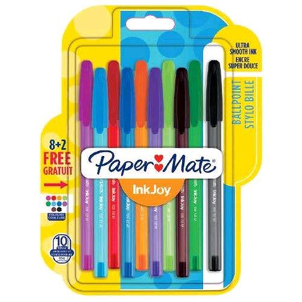 PAPERMATE INKJOY 100 CAP PENNA A SFERA PUNTA MEDIA COL.ASSORTITI CONF 10 Pz.