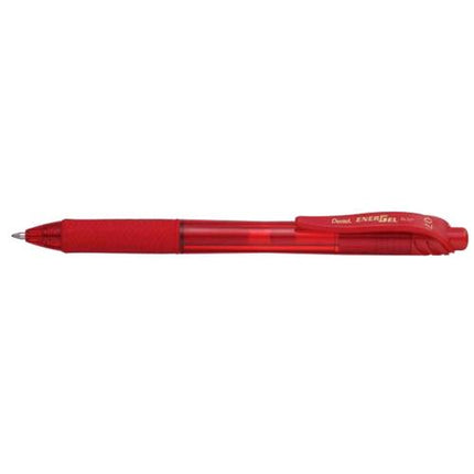 PENTEL ENERGEL X PENNA ROLLER A SCATTO INCHIOSTRO GEL ROSSO PUNTA CONICA 0.70 mm CONF 12 Pz.