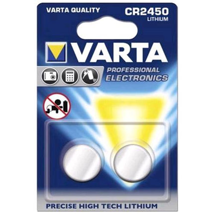 VARTA CR 2450 (LITIO) BATTERIA A BOTTONE CONF. 2 Pz.