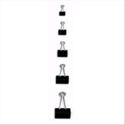 LEBEZ DOUBLE CLIPS FERMAGLI IN METALLO H 19 MM COL. GRIGIO CONF 144 Pz.