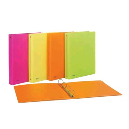 FAVORIT NEON PP RACCOGLITORE 4 ANELLI DA 30 MM IN PP 220X300 MM A4 DORSO 3 CM COL. VERDE