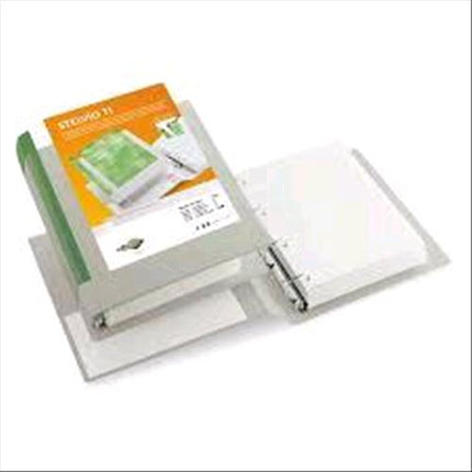 SEI ROTA STELVIO RACCOGLITORE PERSONALIZZABILE 4 ANELLI A Q DA 65MM IN COLPAN 220X300MM DORSO 9.5CM COL. BIANCO