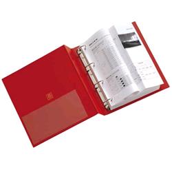 Sei Rota stelvio raccoglitore 4 anelli A d 40MM in colpan 220X300MM A4 dorso 4CM col.rosso