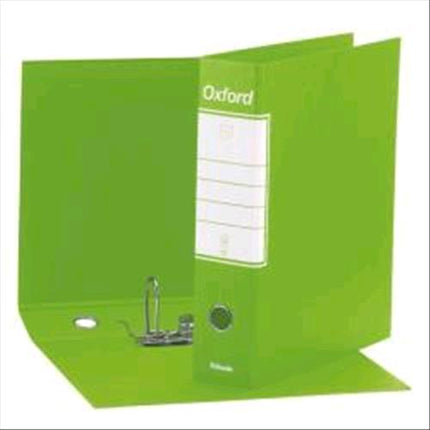 ESSELTE OXFORD G83 REGISTRATORE FORMATO COMMERCIALE 230X300X80 mm COL. LIME CONF 6 Pz.