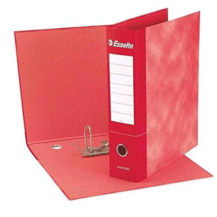 ESSELTE ESSENTIAL G72 REGISTRATORE FORMATO COMMERCIALE 230X300X50 mm COL. ROSSO CONF 8 Pz.