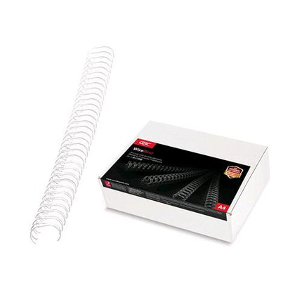 GBC DORSI METALLICI A SPIRALE PASSO 3:1 34 ANELLI DA 14 mm RILEGATURA 116/125 FOGLI COL. GRIGIO CONF 100 Pz.