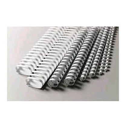 GBC DORSI IN PLASTICA A SPIRALE 21 ANELLI DA 28 mm RILEGATURA 1/240 FOGLI COL. BIANCO CONF 50 Pz.