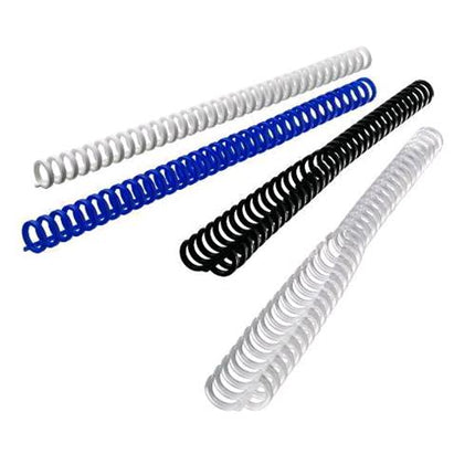 GBC PLASTIC CLIK DORSI IN PLASTICA A SPIRALE 34 ANELLI DA 8 mm RILEGATURA 1/45 FOGLI COL. TRASPARENTE CONF 50 Pz.