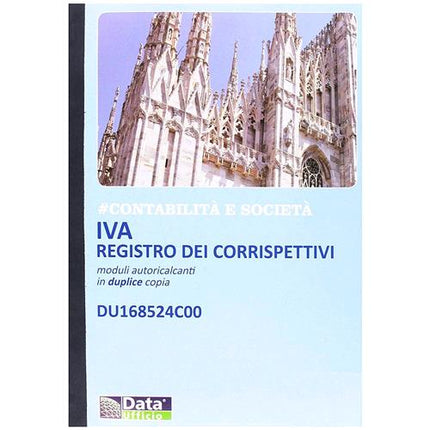 DATA UFFICIO REGISTRO CORRISPETTIVI AUTOCOPIANTE 2 FOGLI 230X300 mm A4 48 FOGLI CONF 5 PZ.