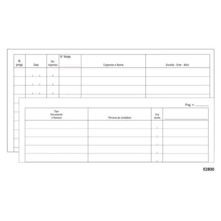 EDIPRO REGISTRO DEI VISITATORI 245X310 mm 50 FOGLI CONF 2 Pz.
