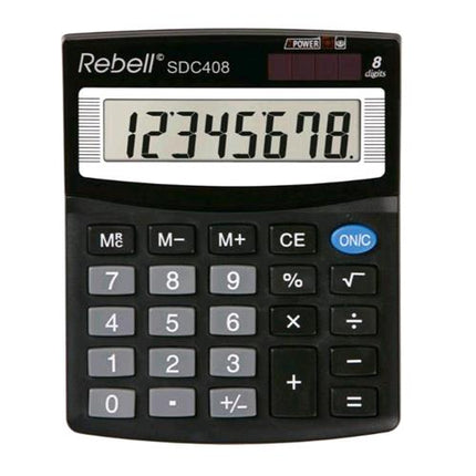 REBELL SDC408 CALCOLATRICE DA TAVOLO 8 CIFRE COL NERO