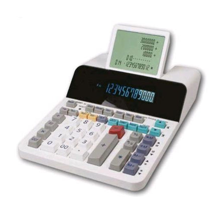 SHARP EL-1901 CALCOLATRICE DA TAVOLO DOPPIO DISPLAY 12 CIFRE ALIMENTAZIONE RETE COL. BIANCO