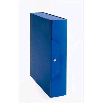 BREFIOCART CARTELLE PORTA PROGETTO IN PRESSPAN CON BOTTONI 250X350 mm DORSO 15 CM COL. BLU CONF 5 Pz.
