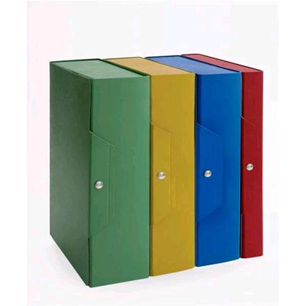 BREFIOCART CARTELLE PORTA PROGETTO IN PRESSPAN CON BOTTONI 250X350 mm DORSO 15 CM COL. GIALLO CONF 5 Pz.