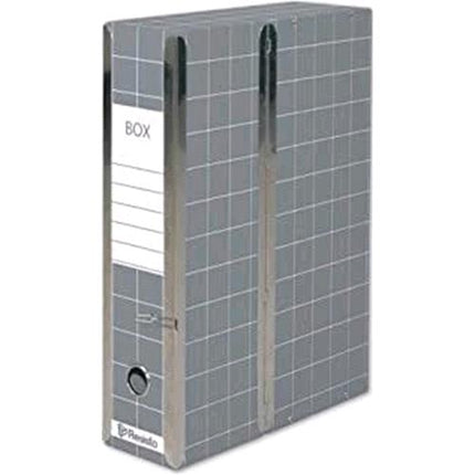 RESISTO NEW COLOR SCATOLA ARCHIVIO IN CARTONE SNODI METALLICI 375X295 mm DORSO 9 CM COL. GRIGIO