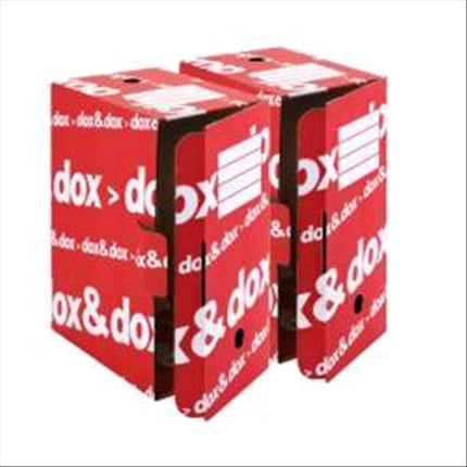 REXEL DOX&DOX SCATOLA ARCHIVIO IN CARTONE 265X365 mm DORSO 17.5 CM COL. ROSSO CONF 12 PZ.