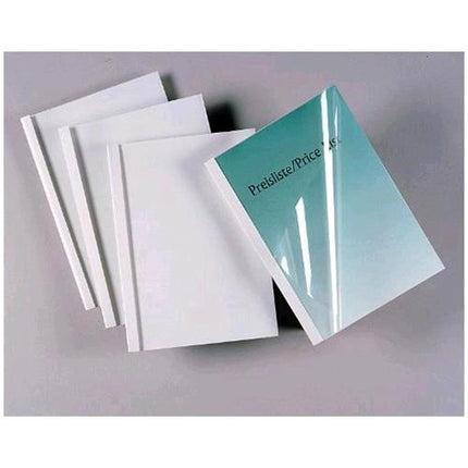 GBC TERMOCOPERTINA IN PVC 210X297 mm A4 DORSO 12 mm CAPACITA' RILEGATURA FOGLI MIN.100 MAX 120 COL. BIANCO CONF 100 Pz.