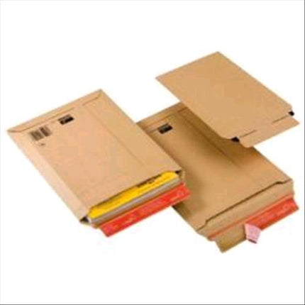 COLOMPAC BUSTE IN CARTONE ONDULATO A SACCO RINFORZATO 250X360X50 mm COL. AVANA CONF 20 Pz.