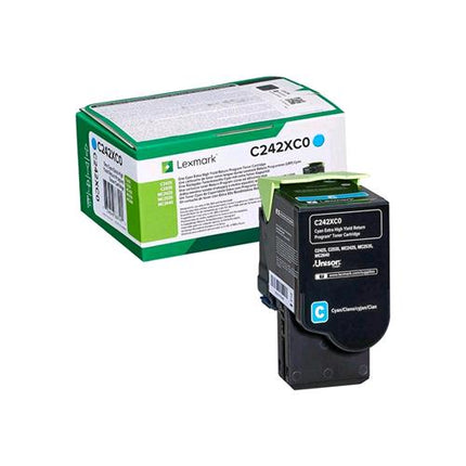 LEXMARK C242XC0 TONER CIANO PER C2425DW / C2535DW / MC2425ADW / MC2535ADWE / MC2640ADWE 3.500 PAGINE