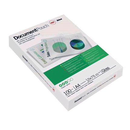 GBC POUCHES LUCIDO A4 75 MY COL. TRASPARENTE CONF 100 Pz.