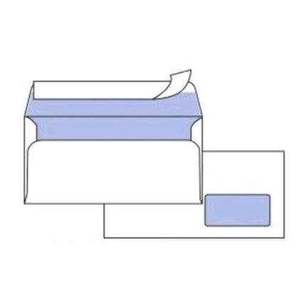 PIGNA EDERA BUSTE DI CARTA CON FINESTRA E SSTRIP 110X230 mm 90 GR COL. BIANCO CONF 500 Pz.