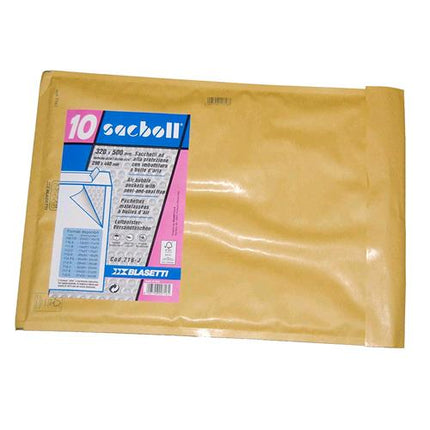 BLASETTI SACBOLL BUSTE DI CARTA A SACCO IMBOTTITE AUTOADESIVE INT. 290X440 mm COL. AVANA CONF 10 Pz.