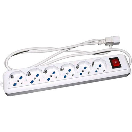 LINK LKMP06C MULTIPRESA PER GRUPPI DI CONTINUIT¿ CON 6 PRESE TRIPOLARI 10/16A A SPINA IEC C13