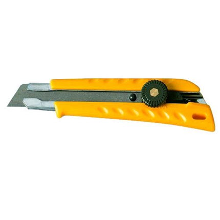 LEBEZ CUTTER OLFA IN PLASICA BLOCCALAMA A VITE 18 MM GIALLO