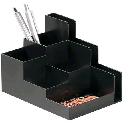 DURABLE OPTIMO PORTAOGGETTI DA SCRIVANIA IN POLISTIRENE 162X110X118 mm 6 COMPARTI ANTRACITE