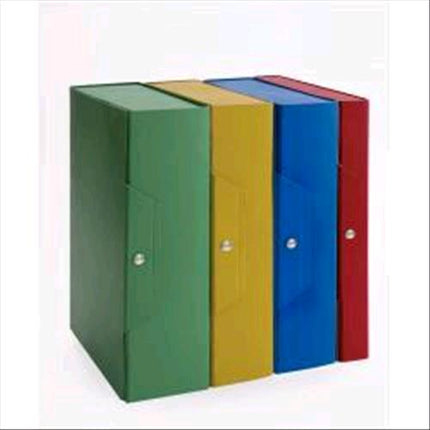 BREFIOCART CARTELLE PORTA PROGETTO IN PRESSPAN CON BOTTONE 250X350 mm DORSO 4 CM VERDE CONF 5 Pz.