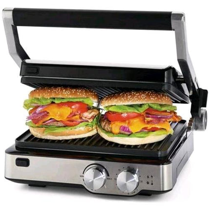 ARIETE GRILL & TASTE BISTECCHIERA ELETTRICA DOPPIA PIASTRA ANTIADERENTE PIASTRE REMOVIBILI 2.000 ACCIAIO