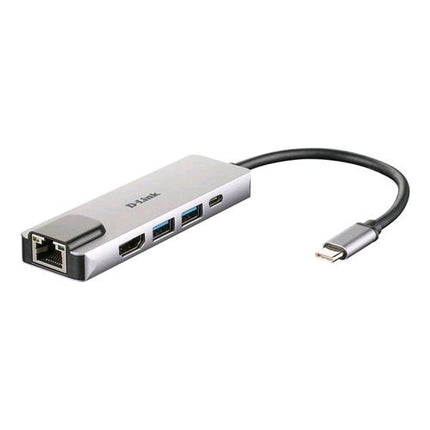 D-LINK DUB-M520 HUB USB-C 5-IN-1 CON HDMI/ETHERNET USCITE: HDMI x1, Ethernet x1, USB 3.0 x2, USB-C x1, HDMI FINO A 4K, PLUG AND PLAY