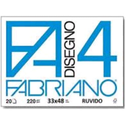 FABRIANO F4 ALBUM DA DISEGNO 4 ANGOLI 33X48 CM 200 GR RUVIDO 20 FOGLI BIANCO