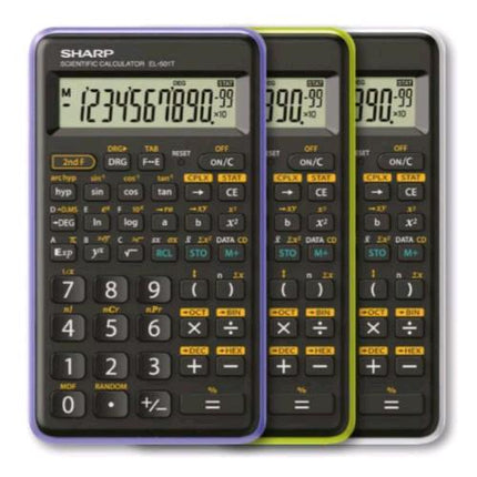 SHARP EL 501TB-GR CALCOLATRICE SCIENTIFICA 10 CIFRE NERO/VERDE