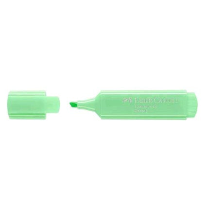 FABER CASTELL TEXLINER 46 PASTELL EVIDENZIATORE PUNTA A SCALPELLO 1/5 mm VERDE CHIARO CONF 10 Pz.