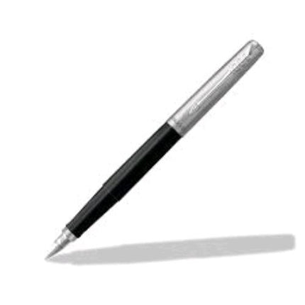 PARKER JOTTER ORIGINALS PENNA STILOGRAFICA PUNTA MEDIA INCHIOSTRO NERO E BLU FUSTO NERO