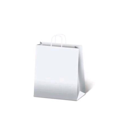 SAUL SADOCH REX SACCHETTO CON MANICO IN CARTA 36X12X41 CM BIANCO CONF 25 Pz.