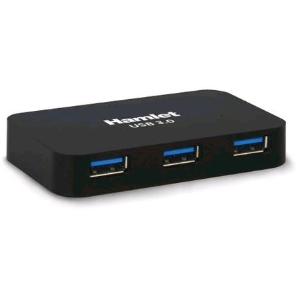 HAMLET XHUB430BKPW HUB 4 PORTE USB 3.0 CON ALIMENTATORE ESTERNO 10W