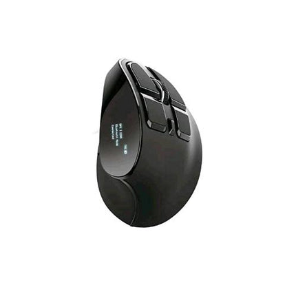 TRUST VOXX ERGONOMIC RECHARGEABLE MOUSE VERTICALE WIRELESS 2.400 DPI 9 TASTI CON DISPLAY LED NERO