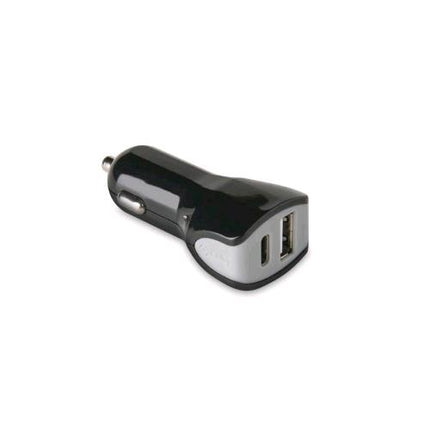 CELLY CARICABATTERIE DA AUTO 1 X F USB TIPO A 1 X F USB TIPO C NERO GRIGIO