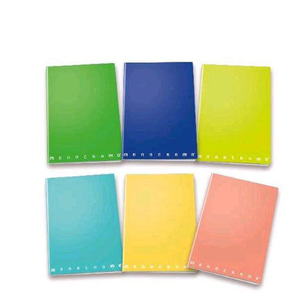 PIGNA MONOCROMO QUADERNO A4 210X297 mm 80 GR PUNTO METALLICO 21 FOGLI A RIGHE 1R COLORI ASSORTITI CONF 10 Pz.