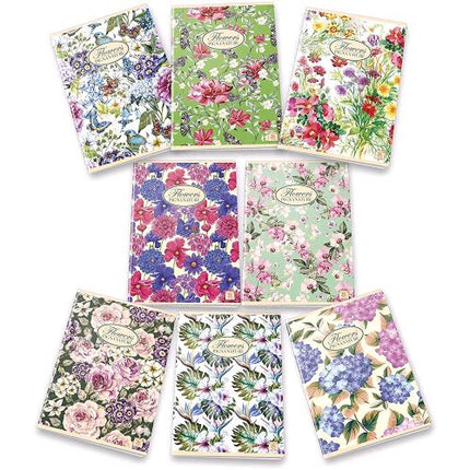 PIGNA NATURE FLOWER QUADERNI A4 80 GR QUADRETTI 0Q 40 FOGLI COLORI ASSORTITI CONF 10 Pz.