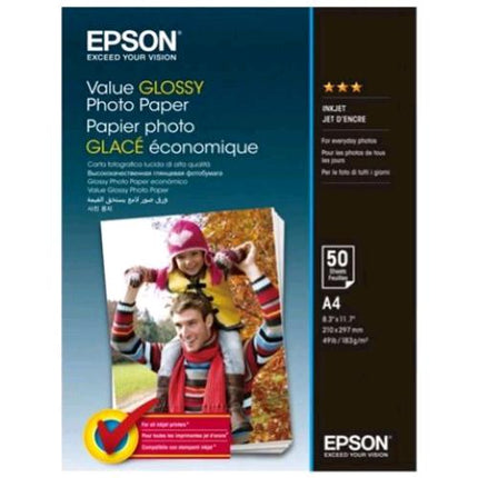 EPSON CARTA FOTOGRAFICA LUCIDA VALUE GLOSSY 183 GR 210X297 mm A4 CONF 50 Pz.