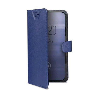 CELLY WALLYONE CUSTODIA UNIVERSALE AD AGENDA IN SIMILPELLE 4.5" - 5.0" BLU