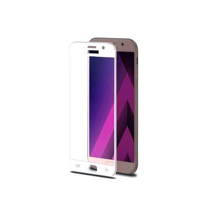 CELLY SAMSUNG GALAXY A3 2017 3D GLASS PROTEGGI SCHERMO IN VETRO TEMPERATO ANTI IMPRONTE TRASPARENTE BIANCO