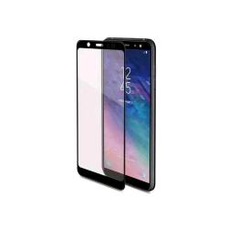 Celly Samsung Galaxy A6+ 2018 3D glass proteggi schermo in vetro temperato anti impronte trasparente nero